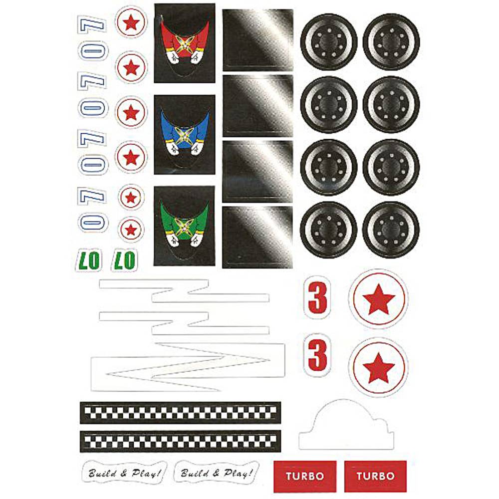 EDUPLAY 800188 Holz Rennauto zum Basteln, natur, 16-teilig (1 Set)