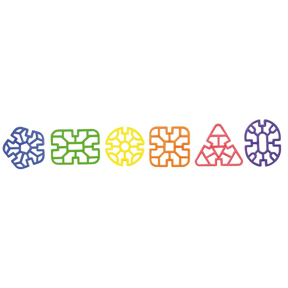 EDUPLAY 120-235 Steckrosetten, 6 Formen & Farben, mit Aufbewahrungsbox, mehrfarbig, 216-teilig (1 Set)