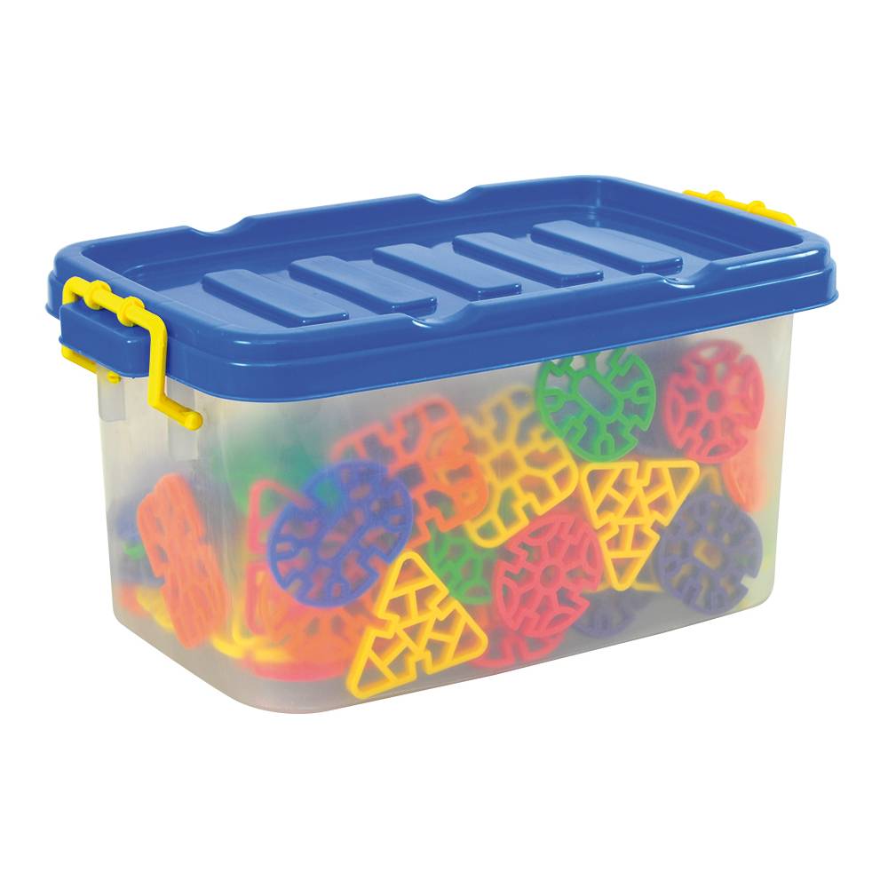 EDUPLAY 120-235 Steckrosetten, 6 Formen & Farben, mit Aufbewahrungsbox, mehrfarbig, 216-teilig (1 Set)