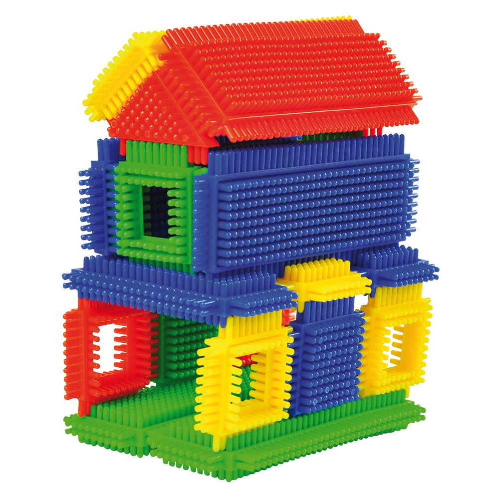 EDUPLAY 120-237 Noppen Bausteine aus Kunststoff 108 Teile mit Aufbewahrungsbox, mehrfarbig