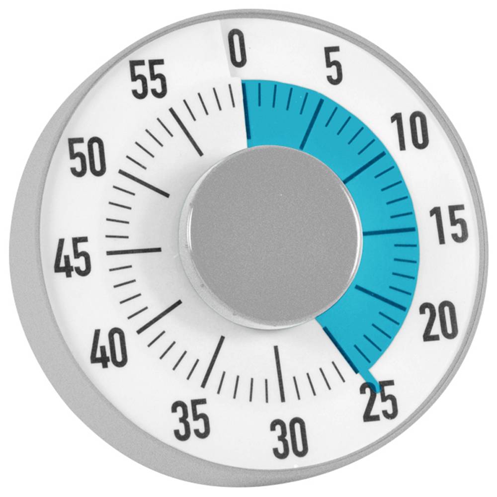 EDUPLAY 120-239 Lernuhr Zeitzeiger mit Standfuß und Aufhängung, ca. Ø 15 cm, weiß