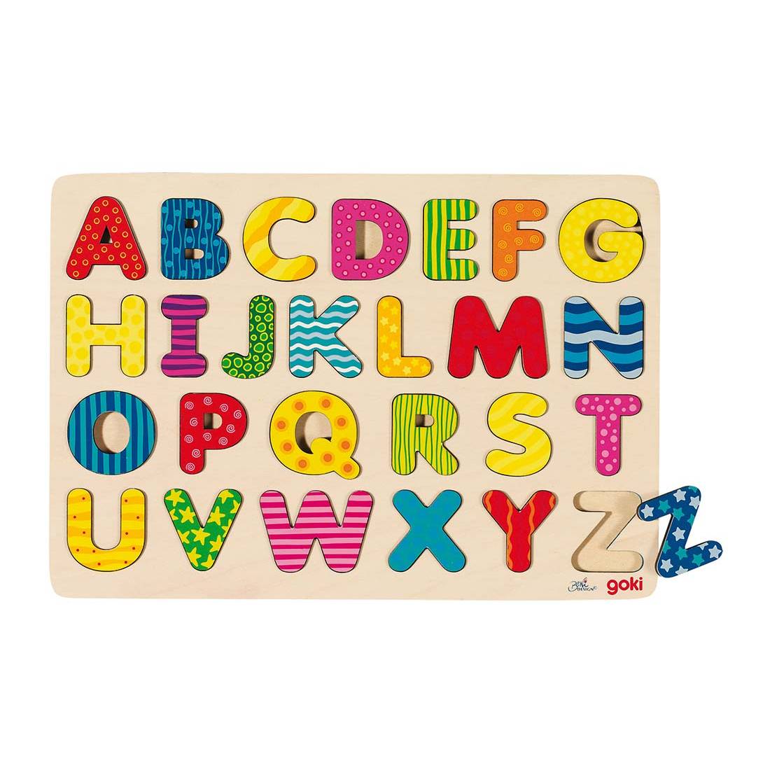 goki 57672 Alphabetpuzzle, bunt (1 Stück)