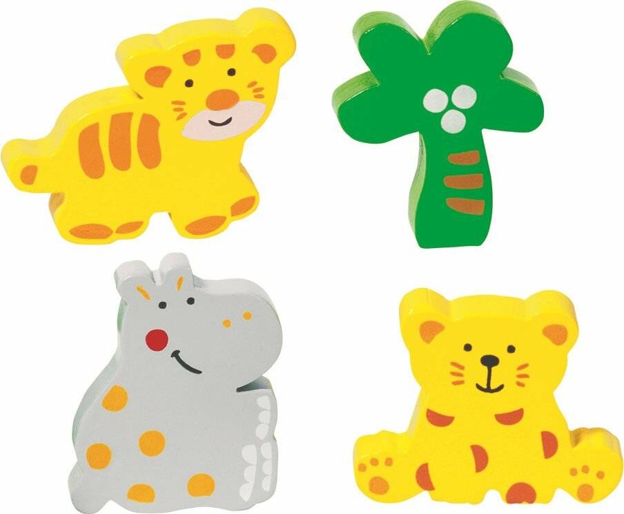GOKI Holzpuzzle Wilde Tiere