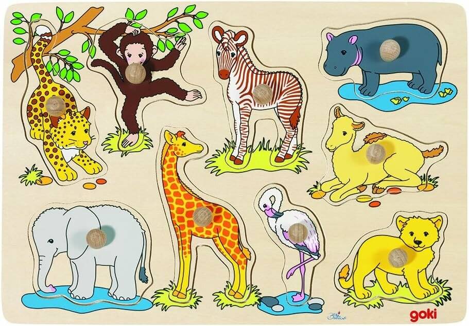 Gollnest & Kiesel GoKi Steckpuzzle Afrikanische Tierkinder