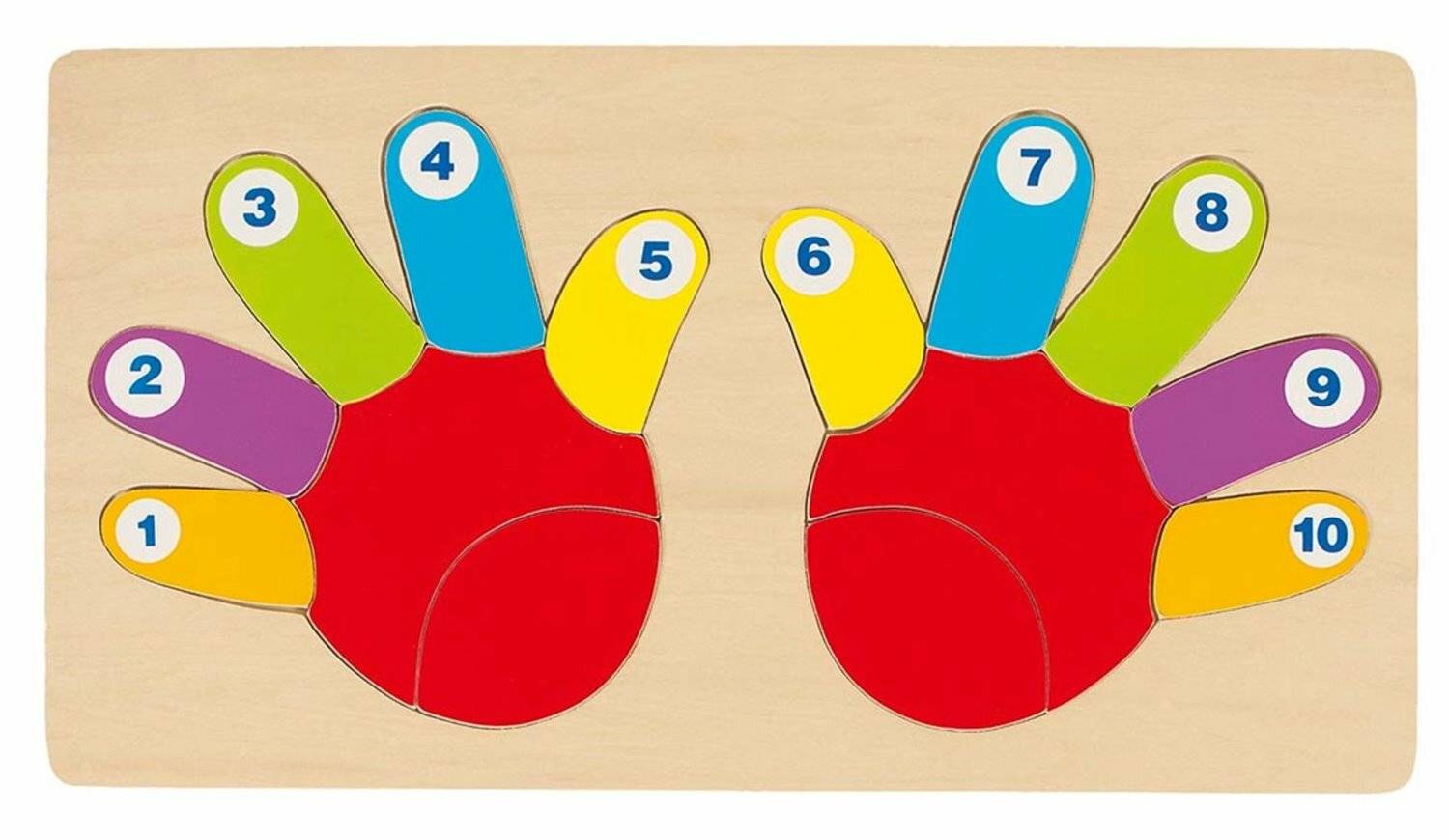 Goki Holz Zählpuzzle Hand, 14tlg.