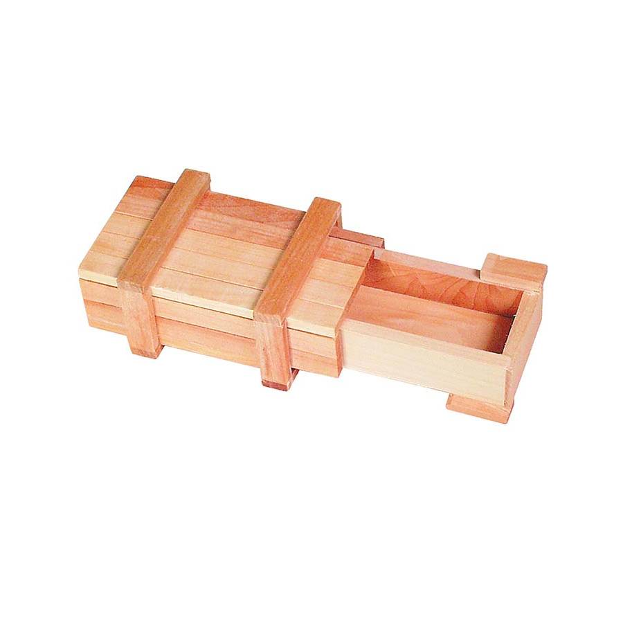 goki Zaubertrickkiste mit Geheimverschluss 10,5 x 6,5 x 4,5 cm, natur