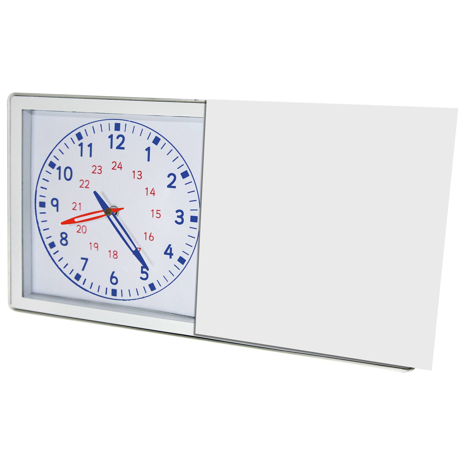 EDUPLAY 120-270 duale Lernuhr, analog und digital, zum Lernen der Uhrzeit, weiß