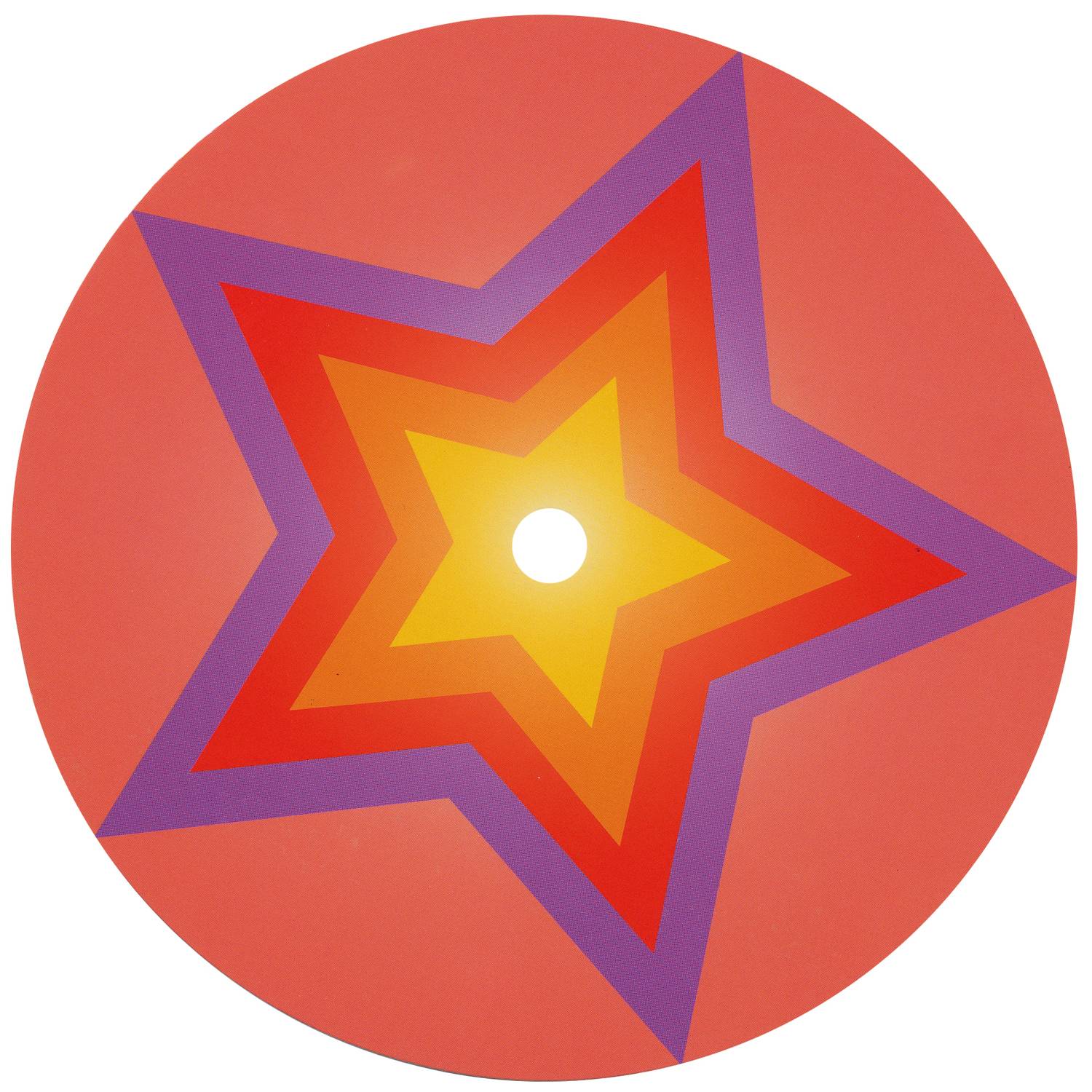 EDUPLAY 120315 Spielkreisel mit 10 Scheiben, Ø 15 cm, natur, 11-teilig (1 Set)