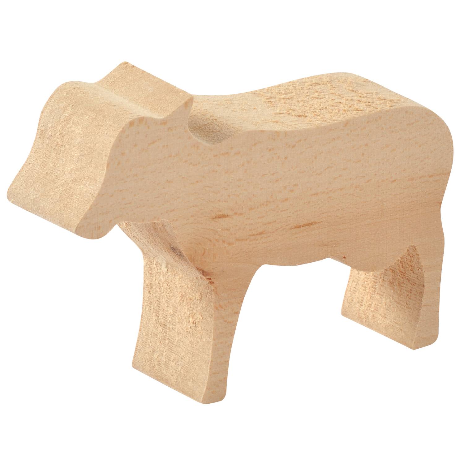 EDUPLAY 210202 Schnitzholz Bauernhof, natur, 3-teilig (1 Set)