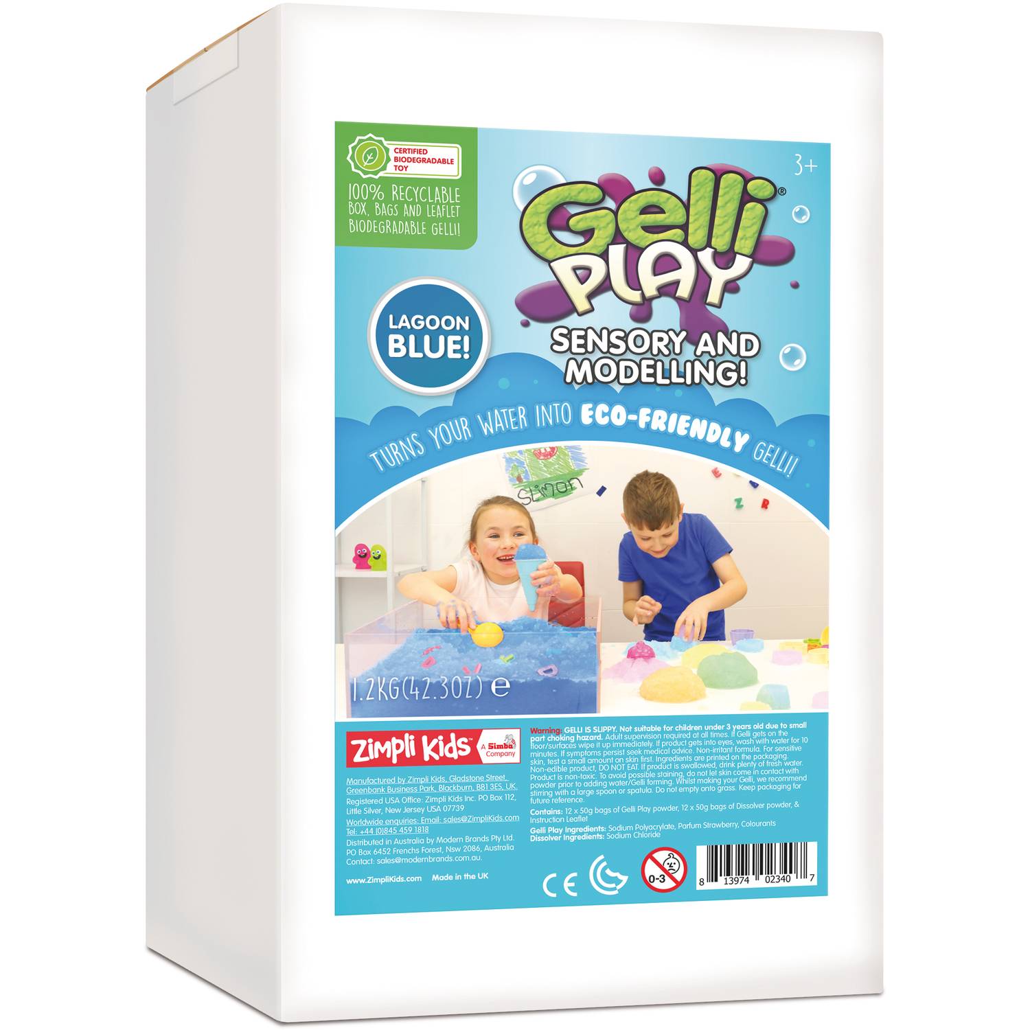EDUPLAY 120386 Sensorikglibber, blau (1 Kg)