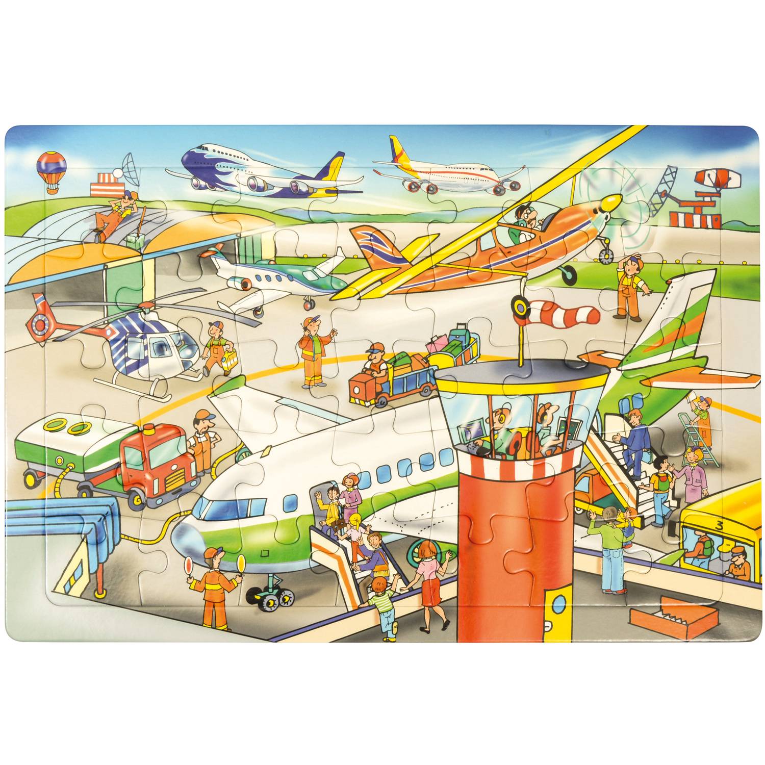 EDUPLAY 120400 Puzzle Flughafen, bunt, 35-teilig (1 Set)