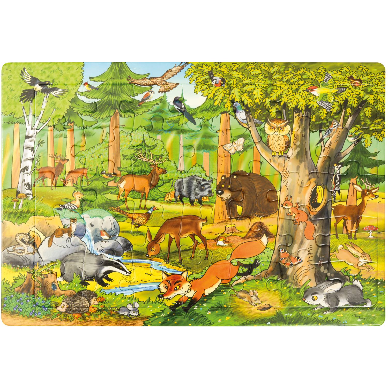 EDUPLAY 120402 Puzzle Wald, bunt, 35-teilig (1 Set)