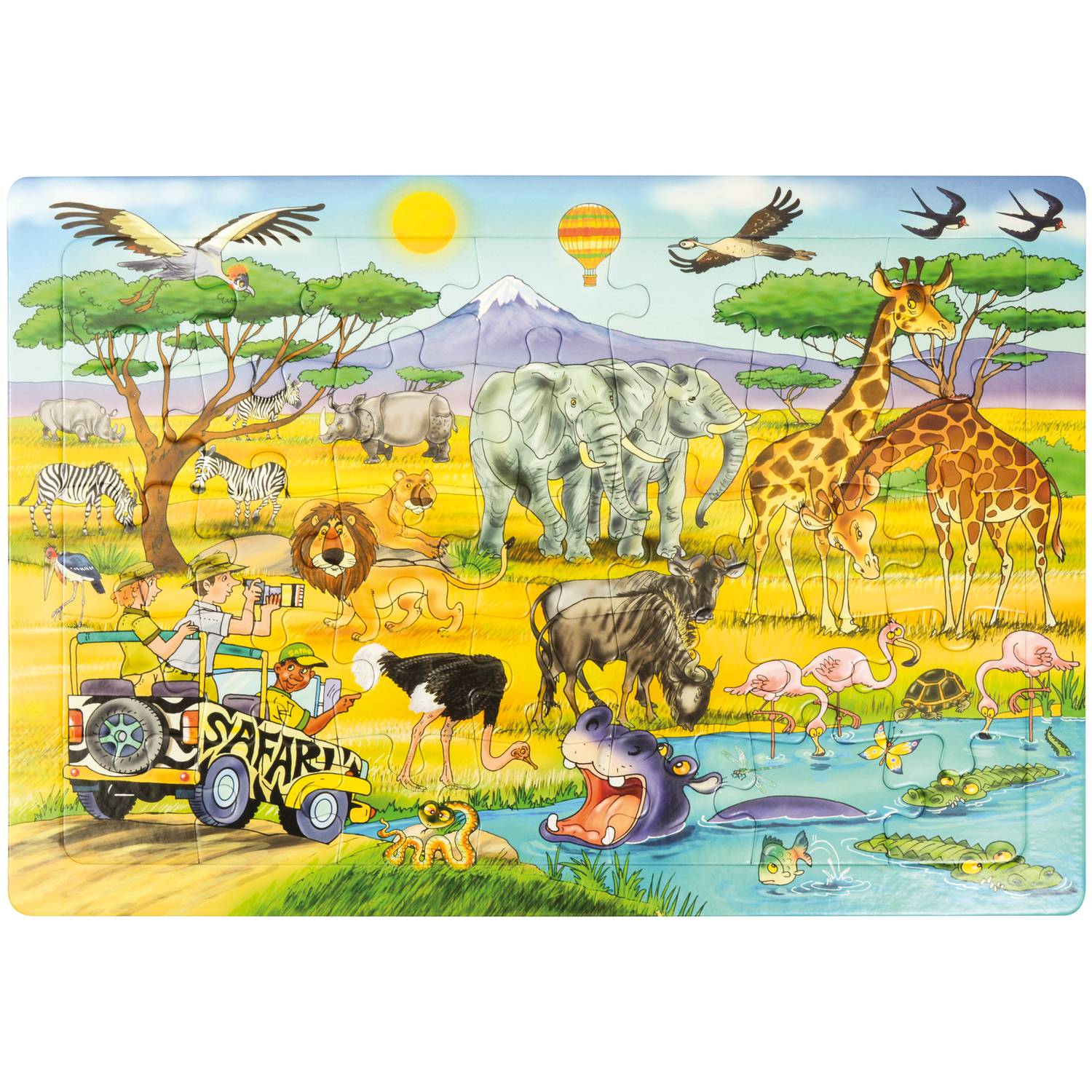 EDUPLAY 120403 Puzzle Safari, bunt, 35-teilig (1 Set)