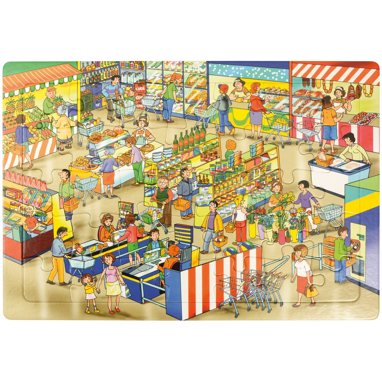 EDUPLAY 120405 Puzzle Markt, bunt, 35-teilig (1 Set)