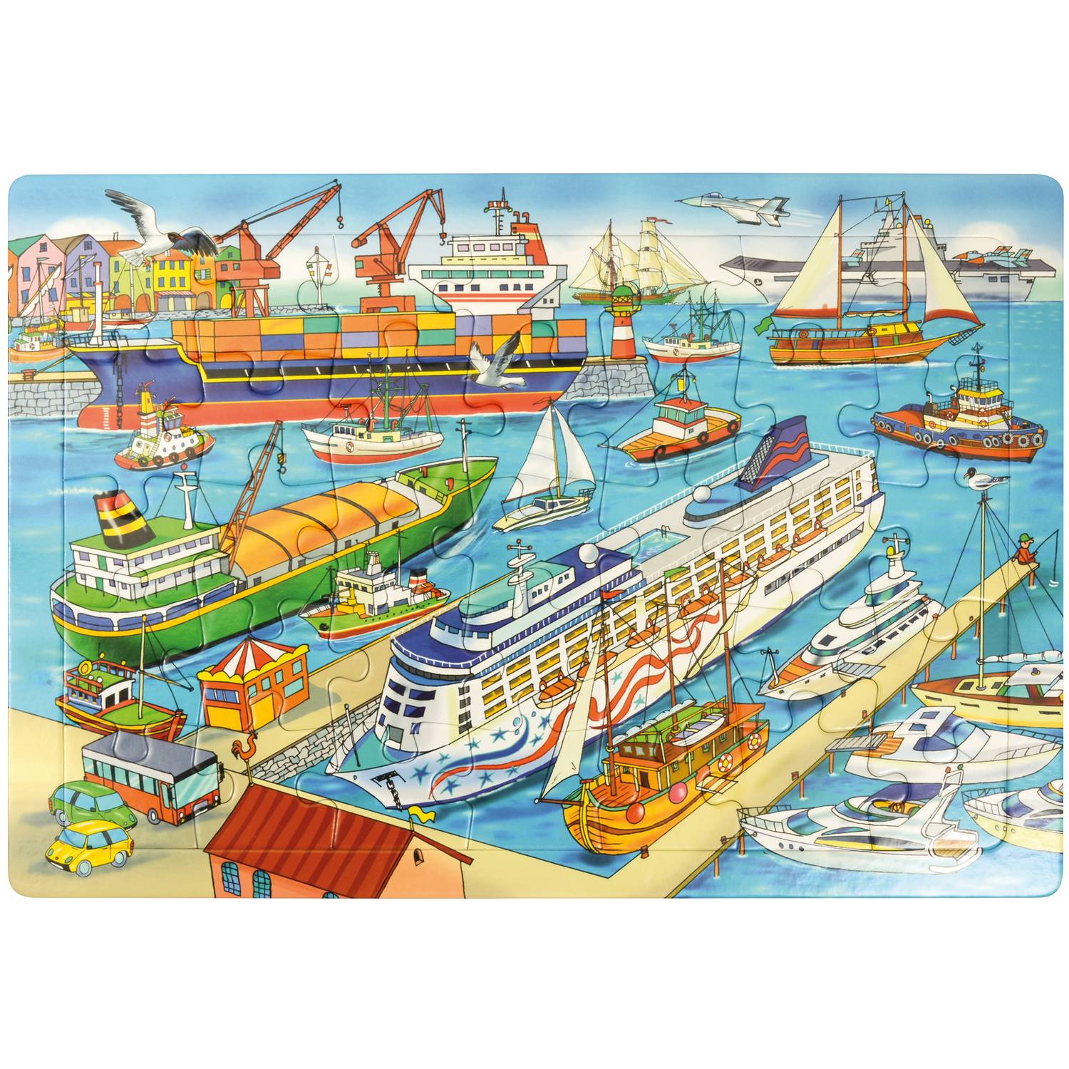 EDUPLAY 120406 Puzzle Hafen, bunt, 35-teilig (1 Set)