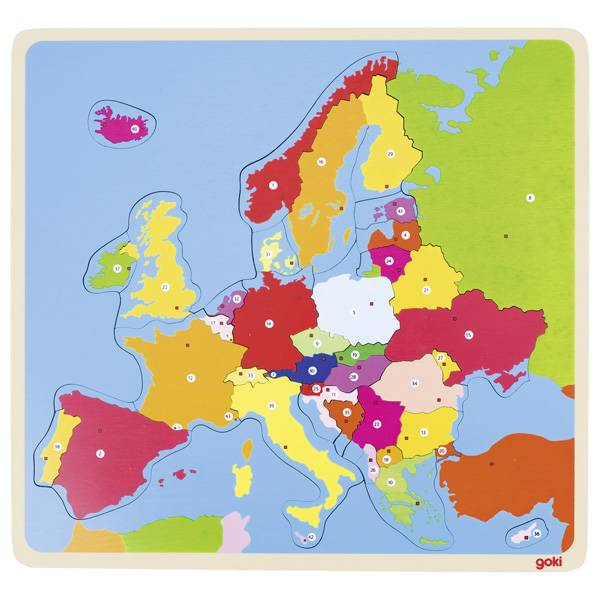 goki 57509 Puzzle Europa, bunt (1 Stück)