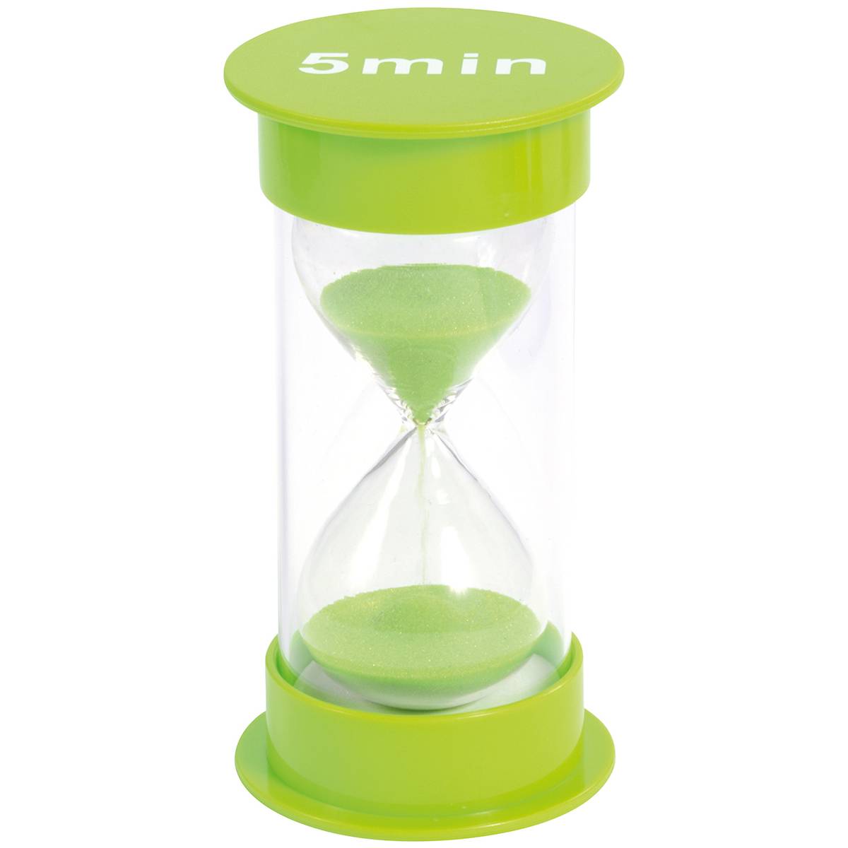 EDUPLAY 120443 Sanduhr 5 min, Ø 6,5 x 12 cm hoch, grün