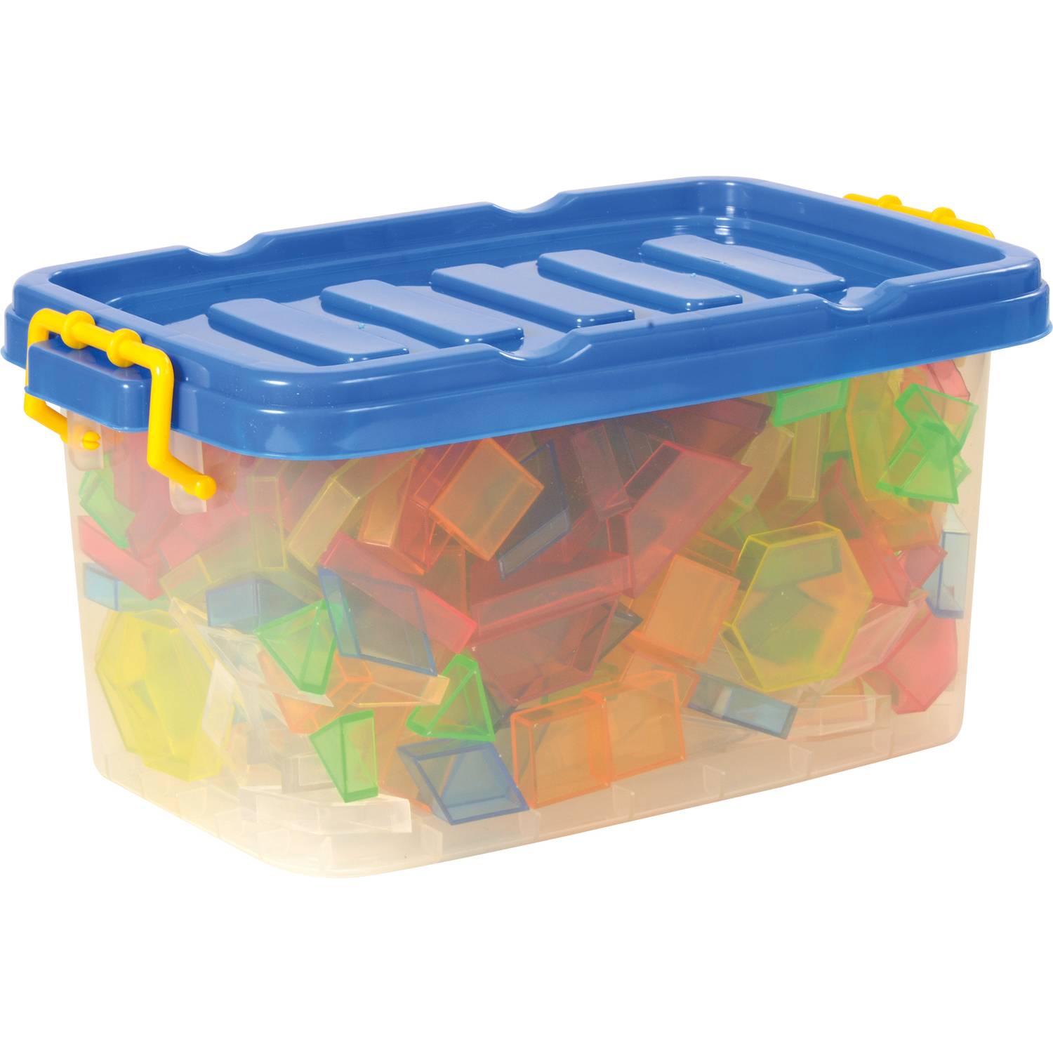 EDUPLAY 120415 Legematerial in 6 verschiedenen Formen & Farben inkl. Aufbewahrungsbox, bunt/transparent, 360-teilig (1 Set)
