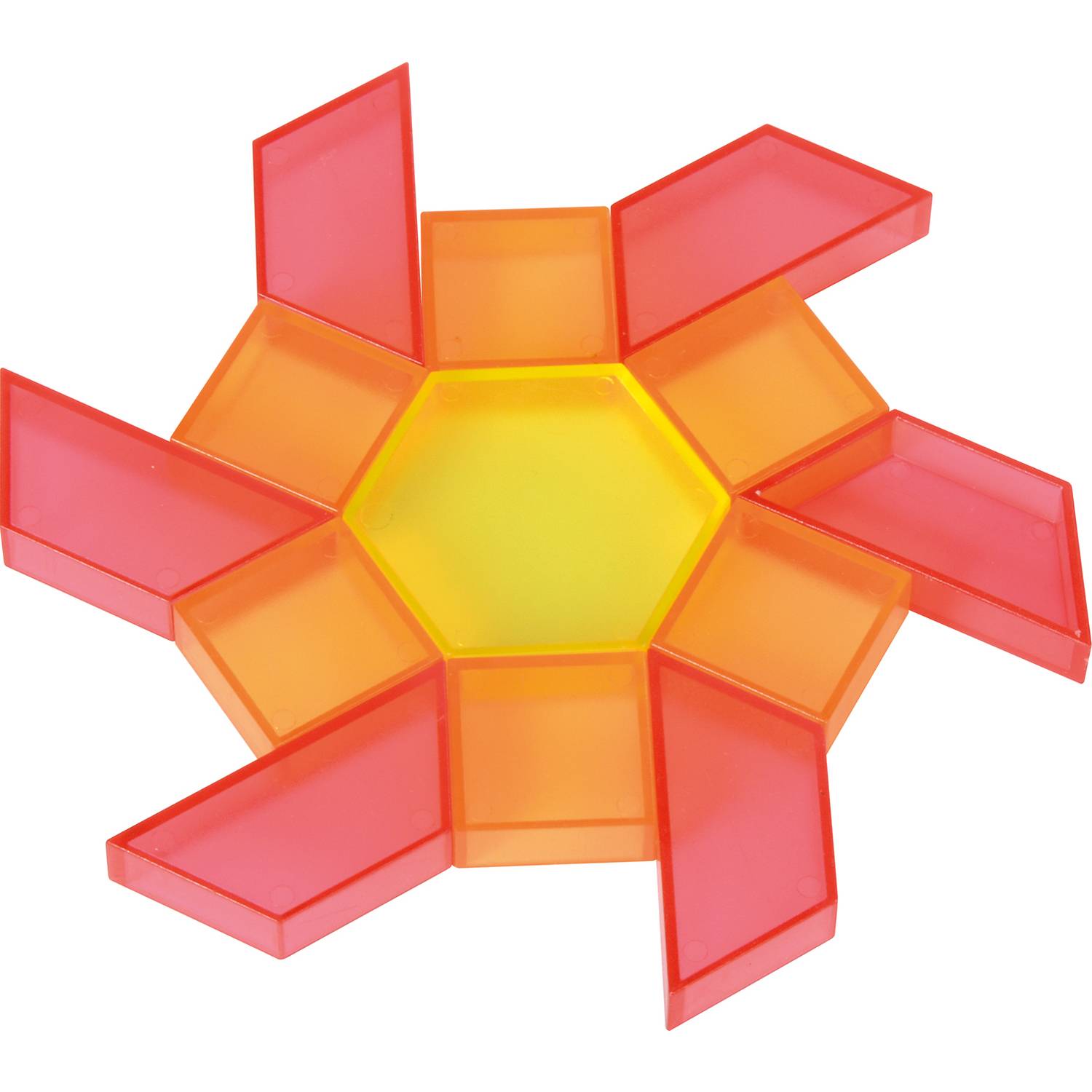 EDUPLAY 120415 Legematerial in 6 verschiedenen Formen & Farben inkl. Aufbewahrungsbox, bunt/transparent, 360-teilig (1 Set)