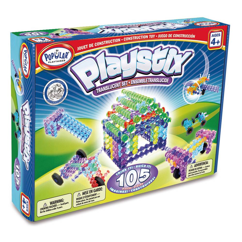 EDUPLAY 120418 Playstix, transparent, 105-teilig (1 Set)