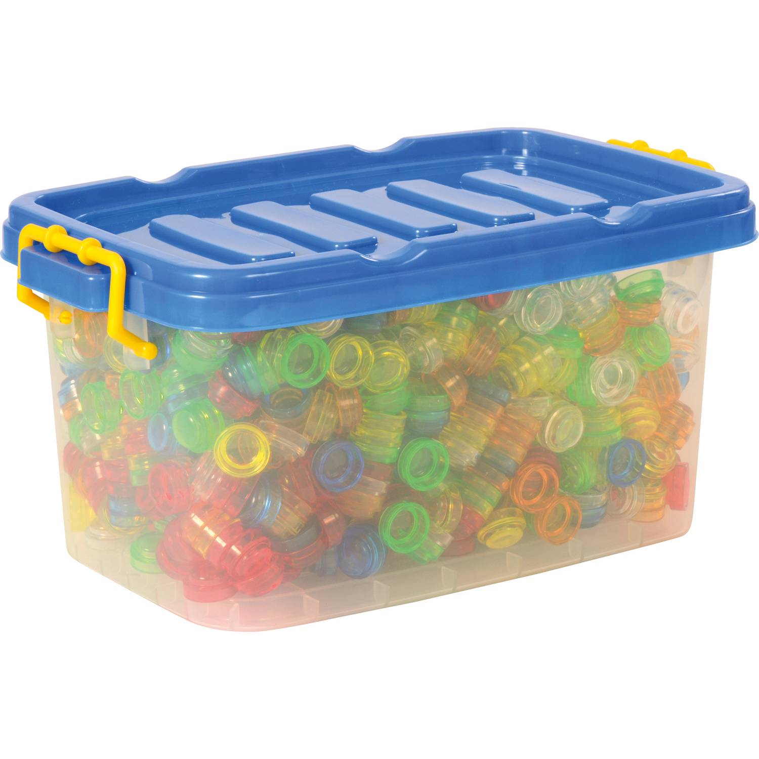 EDUPLAY 120461 Stapelhütchen, bunt/transparent, 1000-teilig (1 Set)