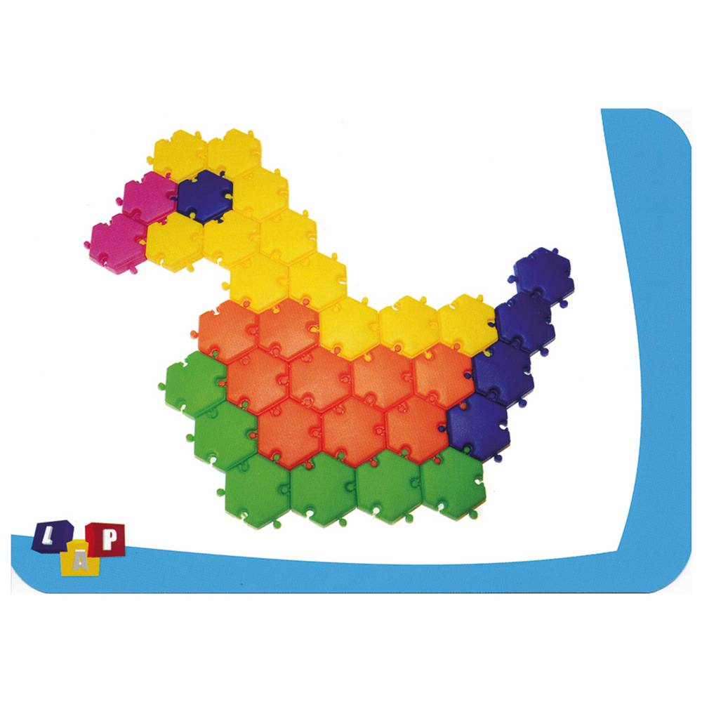 EDUPLAY 120545 Hexagon Bausteine, mehrfarbig, 96-teilig (1 Set)