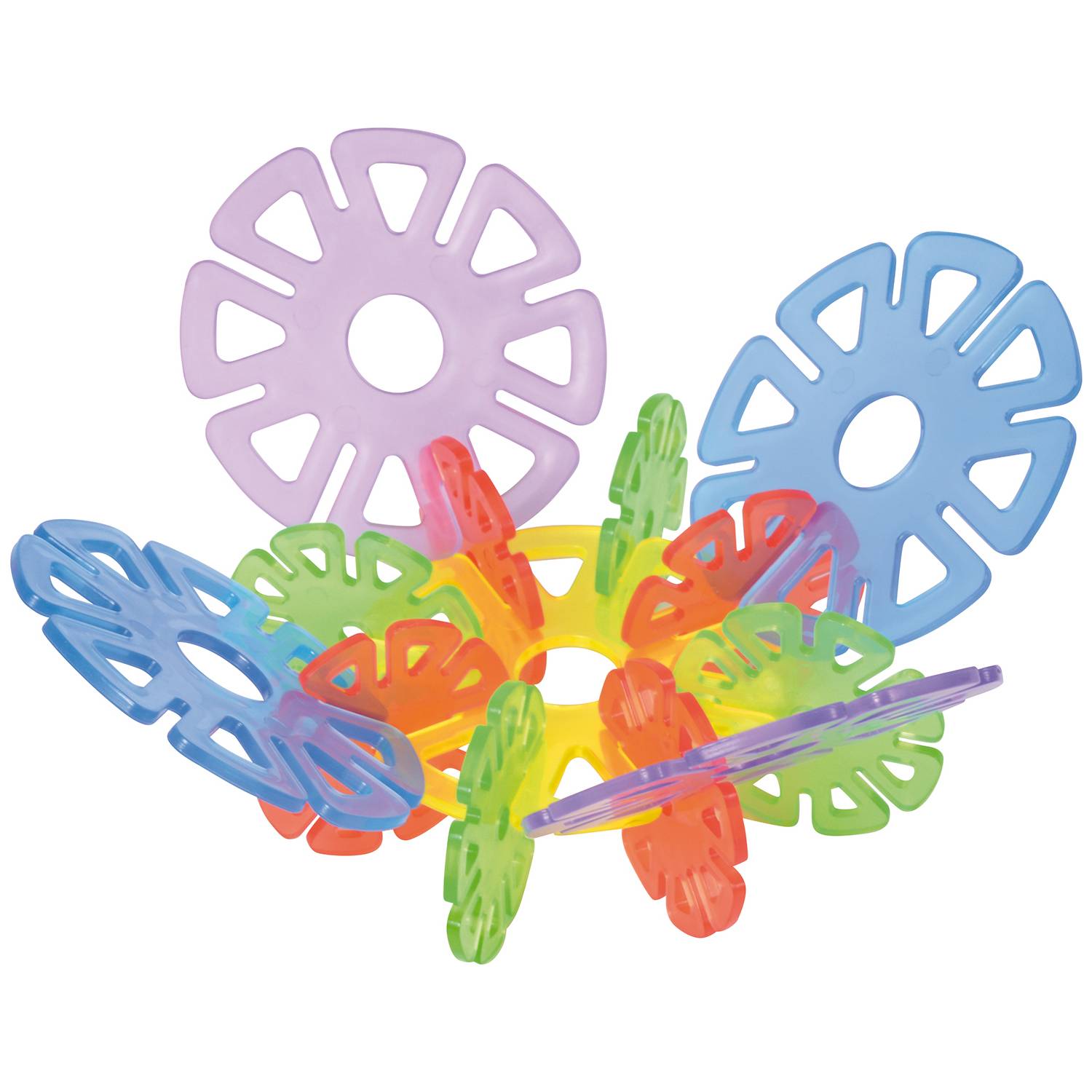 EDUPLAY 120571 Steckblumen transparent, transparent, 640-teilig (1 Set)