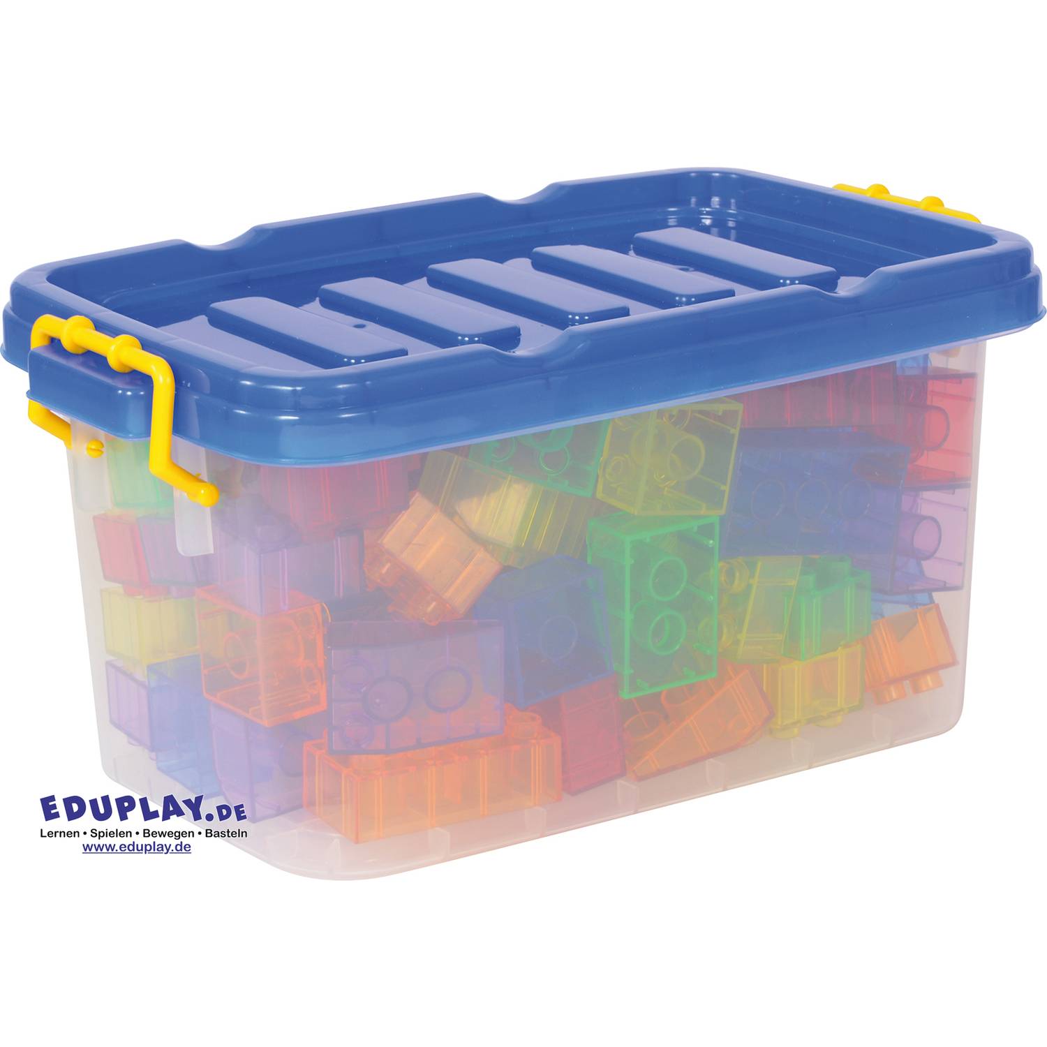 EDUPLAY 120574 Transparente Bausteine, Kunststoff, transparent, 90-teilig (1 Set)