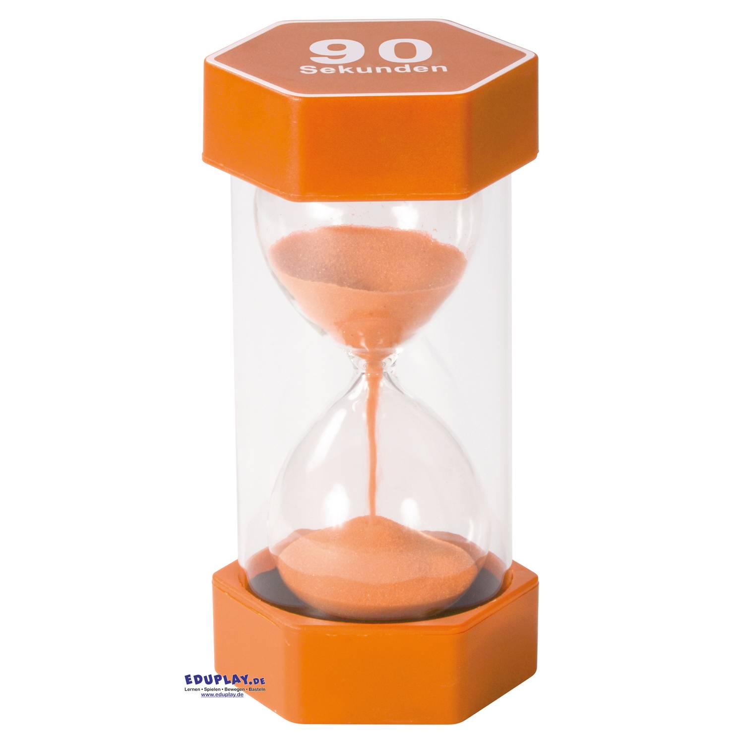 EDUPLAY 120605 Mega Sanduhr 90 sek, Ø 8,4 x 16 cm, orange