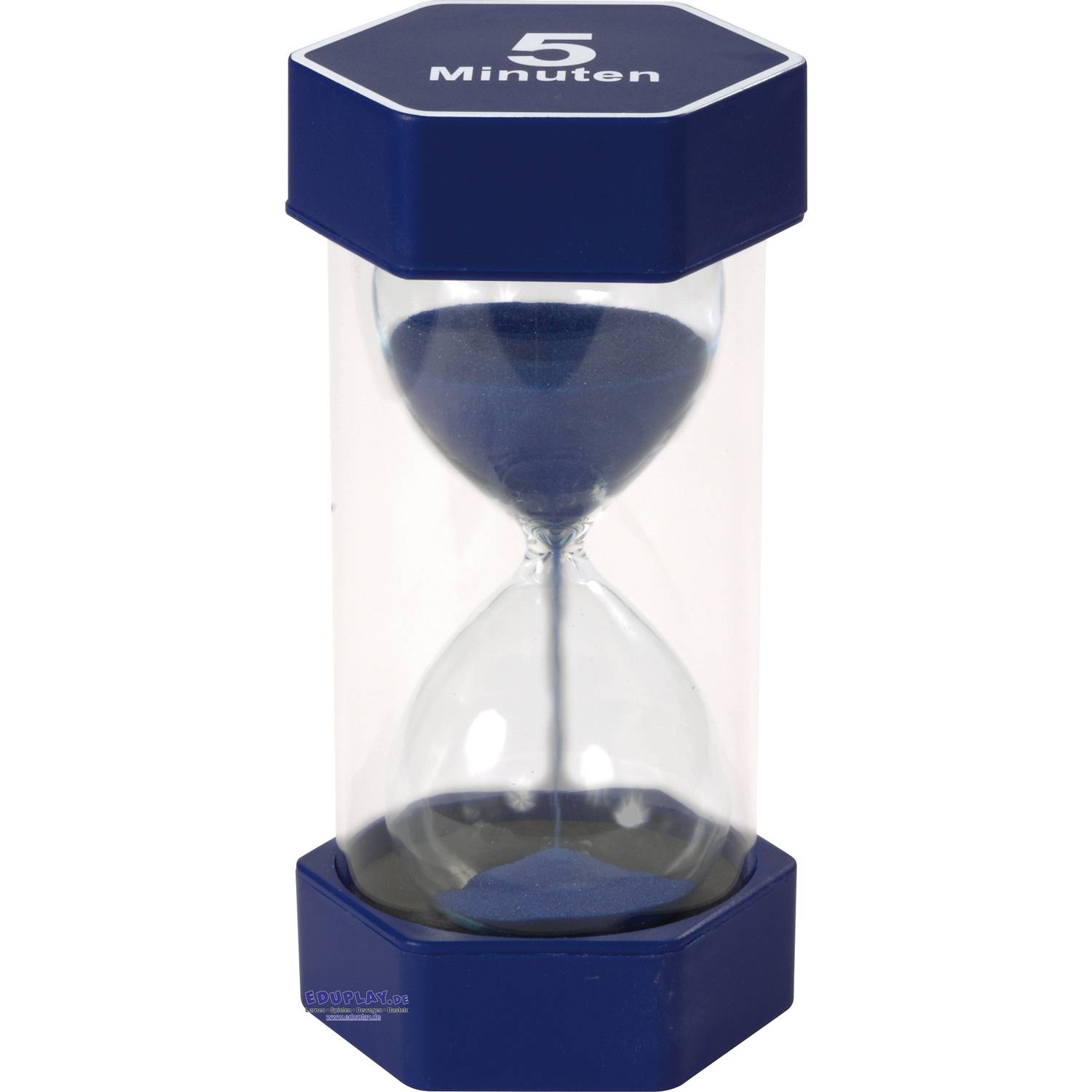 EDUPLAY 120609 Mega Sanduhr 5 min, Ø 8,4 x 16 cm, blau
