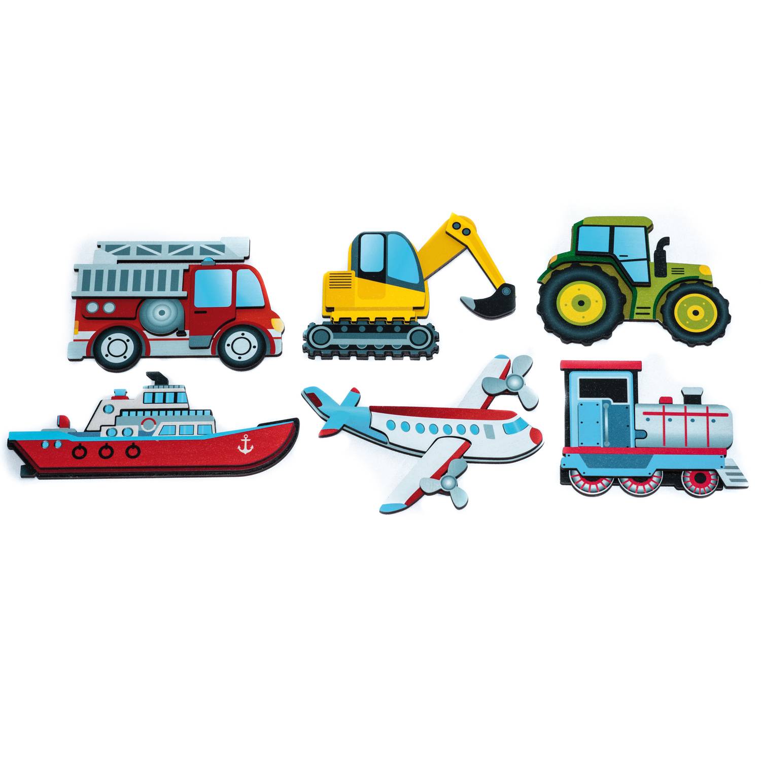 EDUPLAY 120671 Magnetpuzzle Transport, mehrfarbig