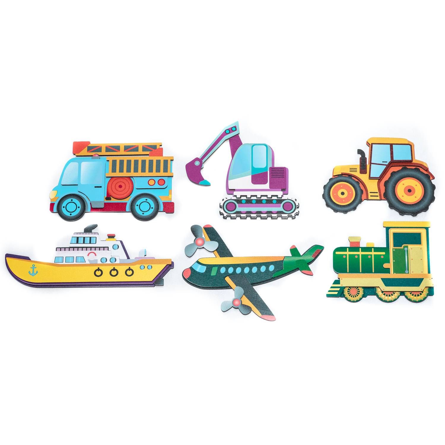 EDUPLAY 120671 Magnetpuzzle Transport, mehrfarbig