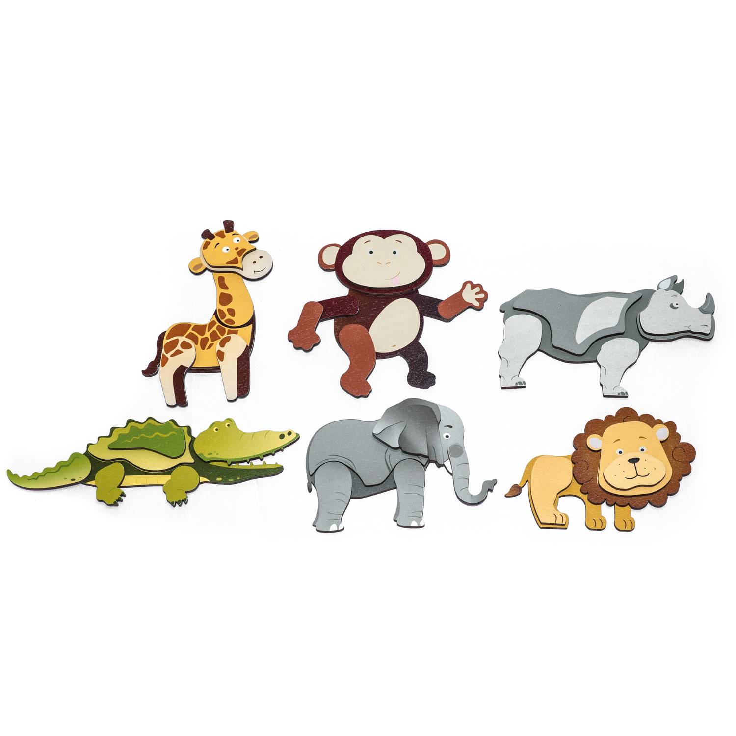 EDUPLAY 120673 Magnetpuzzle Wildtiere, mehrfarbig