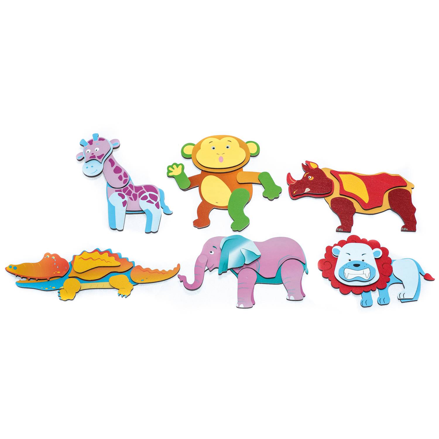 EDUPLAY 120673 Magnetpuzzle Wildtiere, mehrfarbig