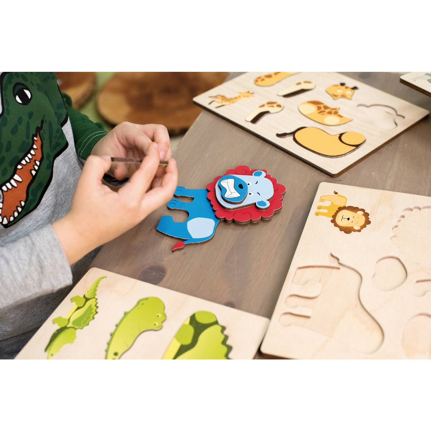 EDUPLAY 120673 Magnetpuzzle Wildtiere, mehrfarbig