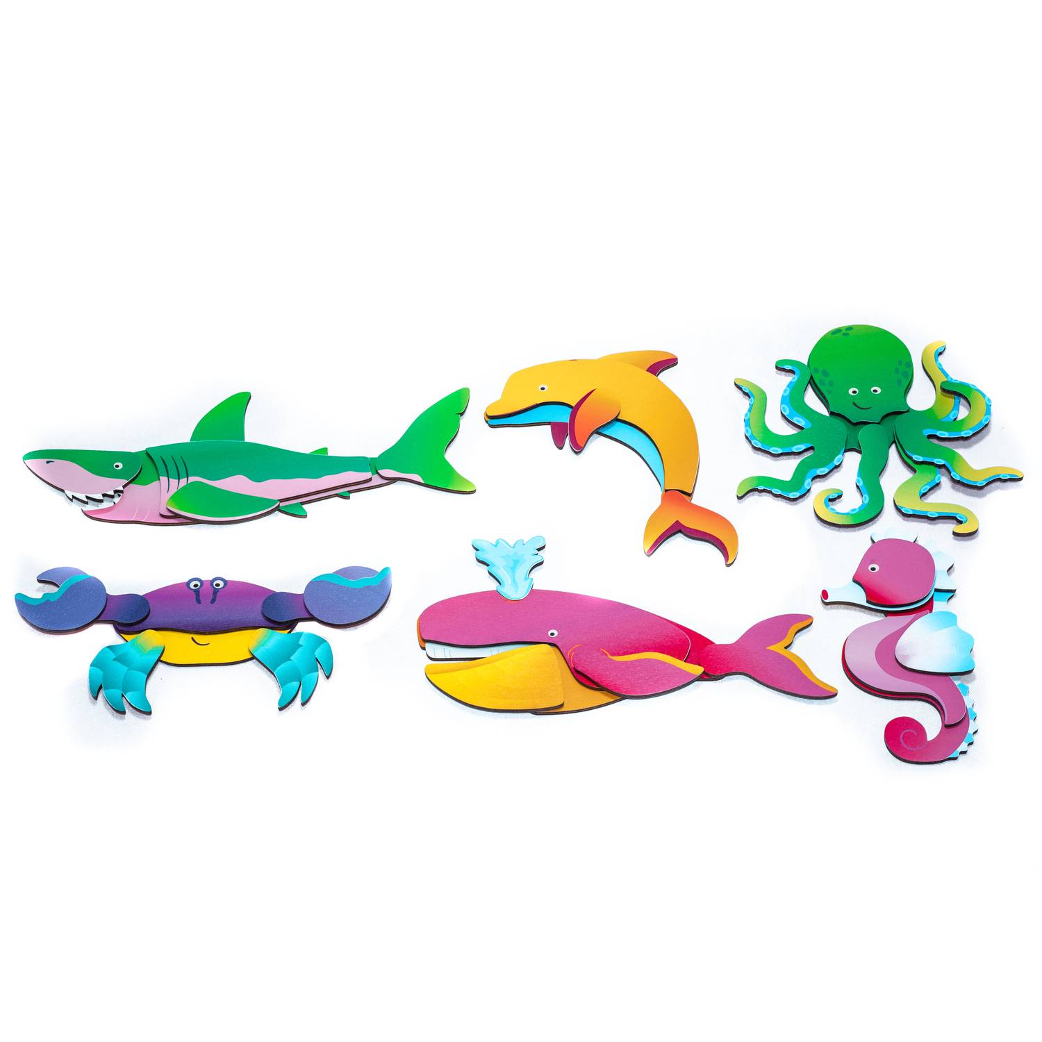 EDUPLAY 120675 Magnetpuzzle Meerestiere, mehrfarbig