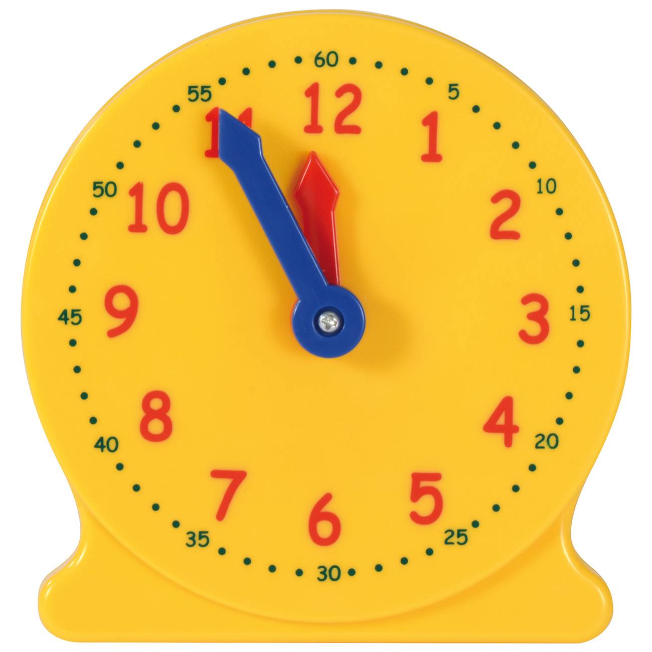 EDUPLAY 120701 kleine Lernuhr für Schüler manuell ohne Batterie, Ø 10,5 x 3 cm, gelb