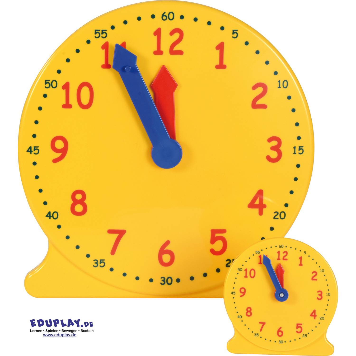 EDUPLAY 120702 Lernuhr Lehrer, gelb/rot/blau