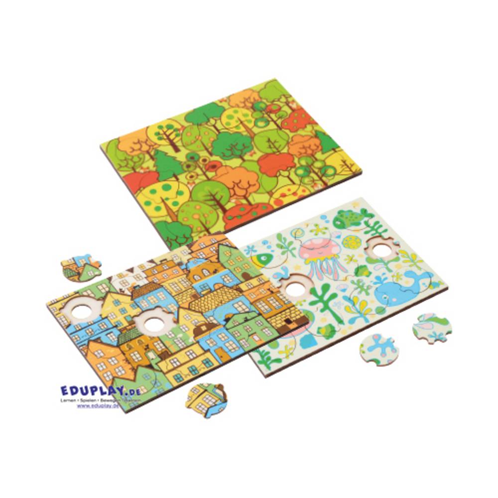 EDUPLAY 120737 Phantasiepuzzle-Set Themen, bunt (1 Set)