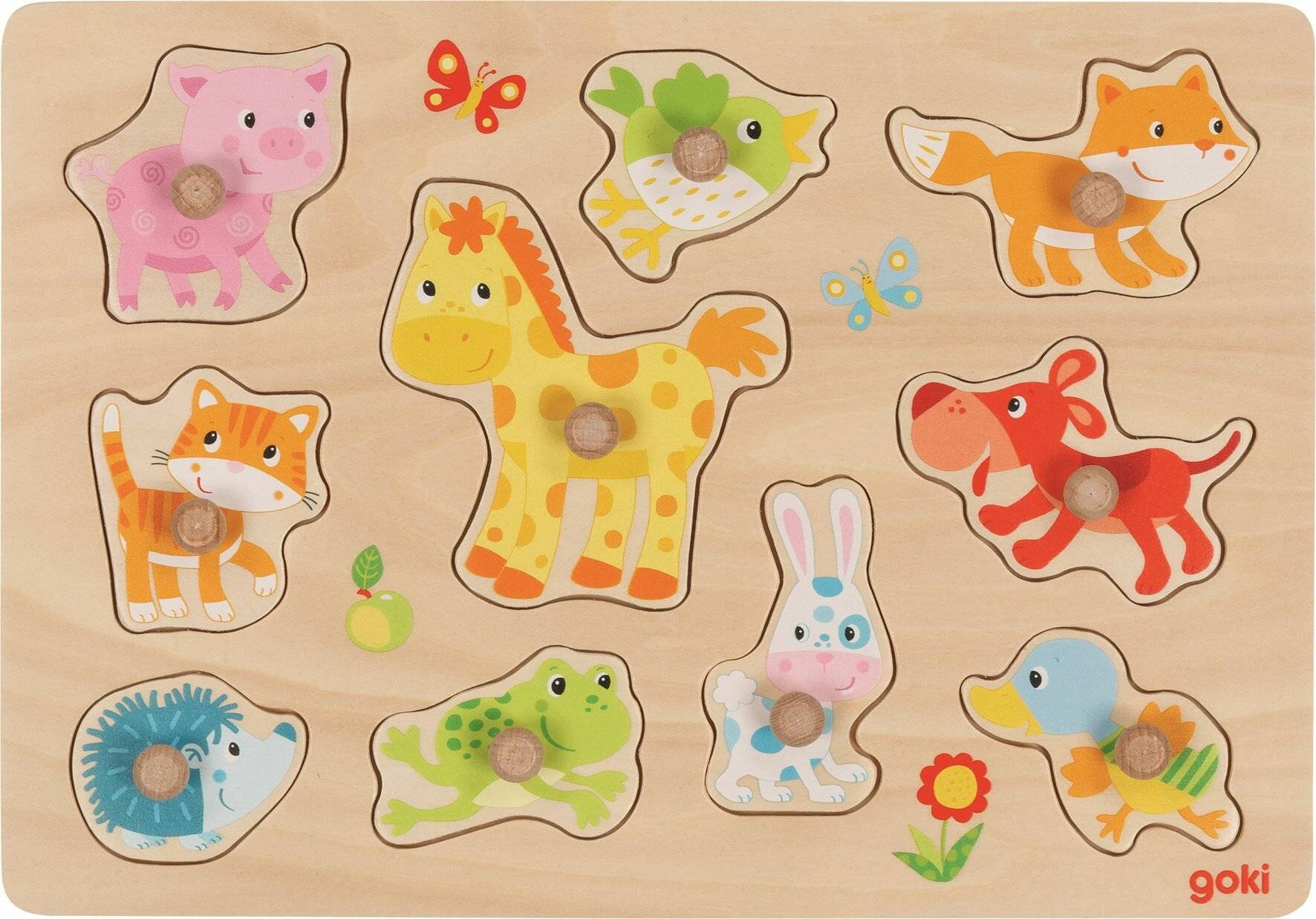 GOKI Holzpuzzle Welpen