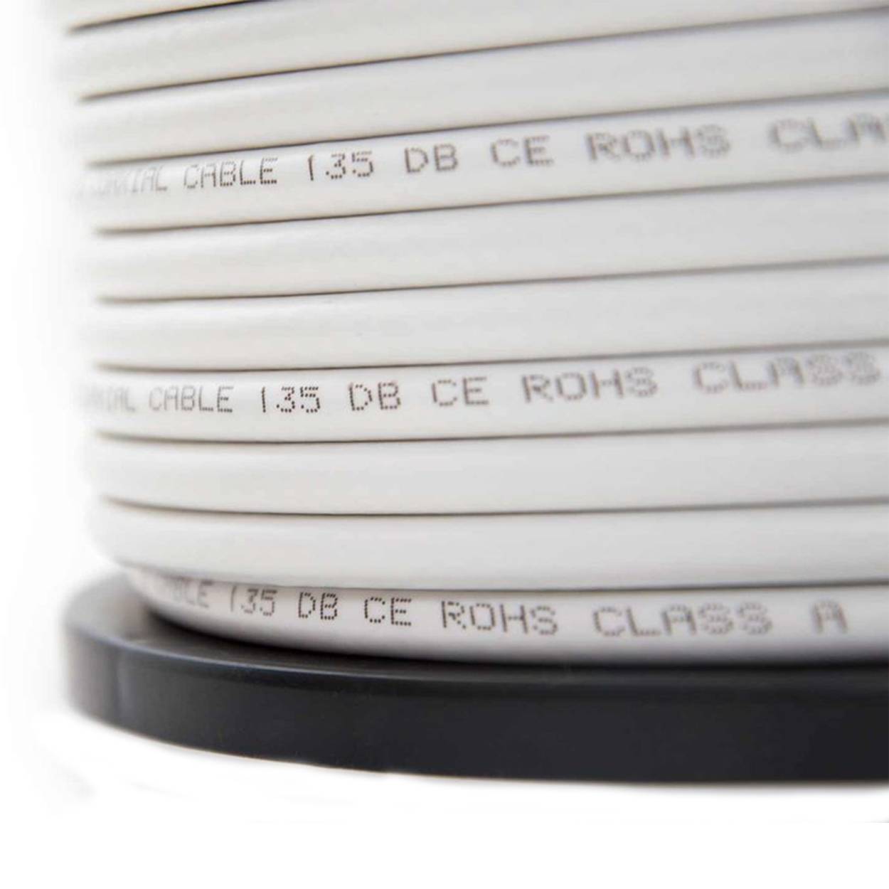 PremiumX DELUXE PRO 100m SAT Koaxialkabel Antennenkabel Koaxkabel Koax Kabel + Universal Abisolierer + 10x F-Stecker 8mm mit Dichtring