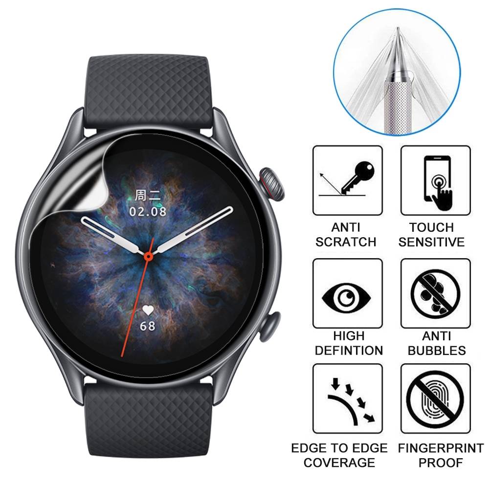 Für Amazfit GTR 3 Pro 3D Curved Schutz Folie Soft Film Schutz Cover Displayschutz