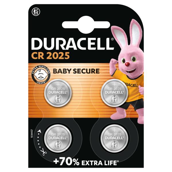 Duracell 5000394119345 - Einwegbatterie - CR2025 - Lithium - 3 V - 4 Stück(e) - 165 mAh
