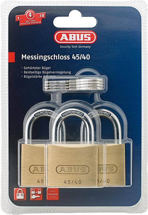 Vorhangschloss Messing Quad-Pack SB ABUS