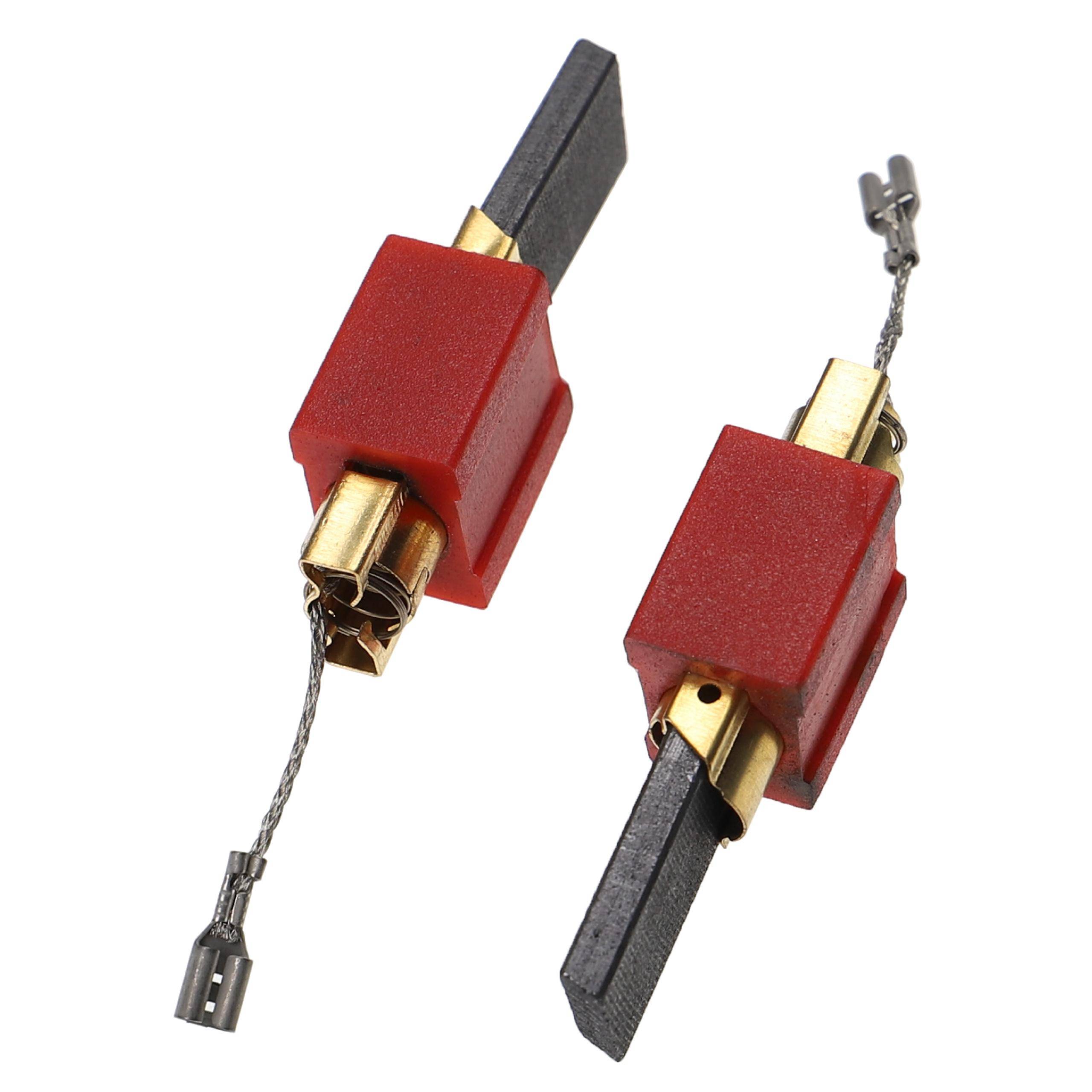 vhbw 2x Kohlebürste kompatibel mit Miele W463S(DE), W502(PT), W443S(NL), W452S(DE), W526(GB), W555(GB), W504(ES), W508(GB) Waschmaschine