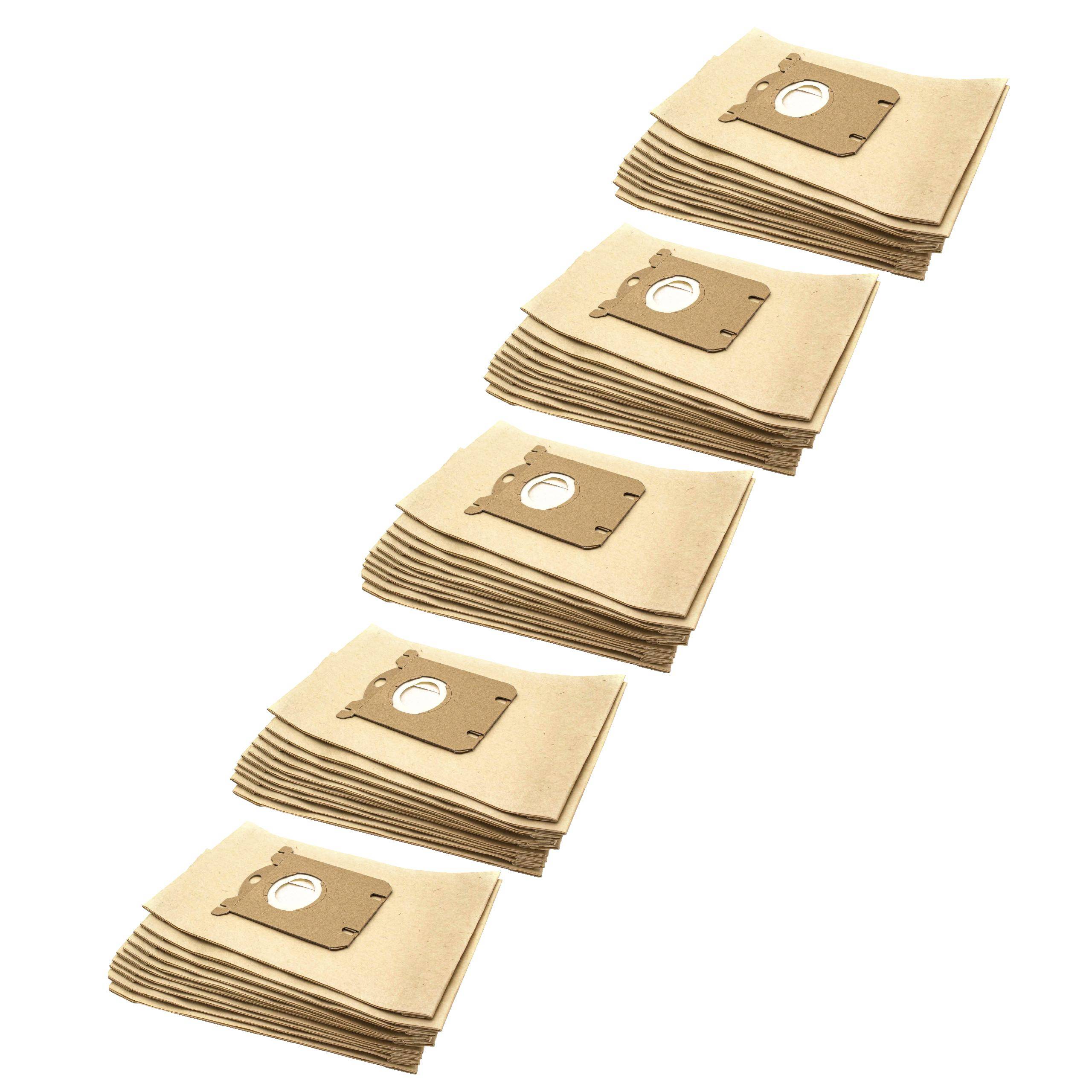 vhbw 50x Staubsaugerbeutel kompatibel mit Electrolux E 51, E 208, E 209, E 210, E 210 B, E 40, E 53, E 54, E 54A, E 59, E 65, E 7020B - Braun
