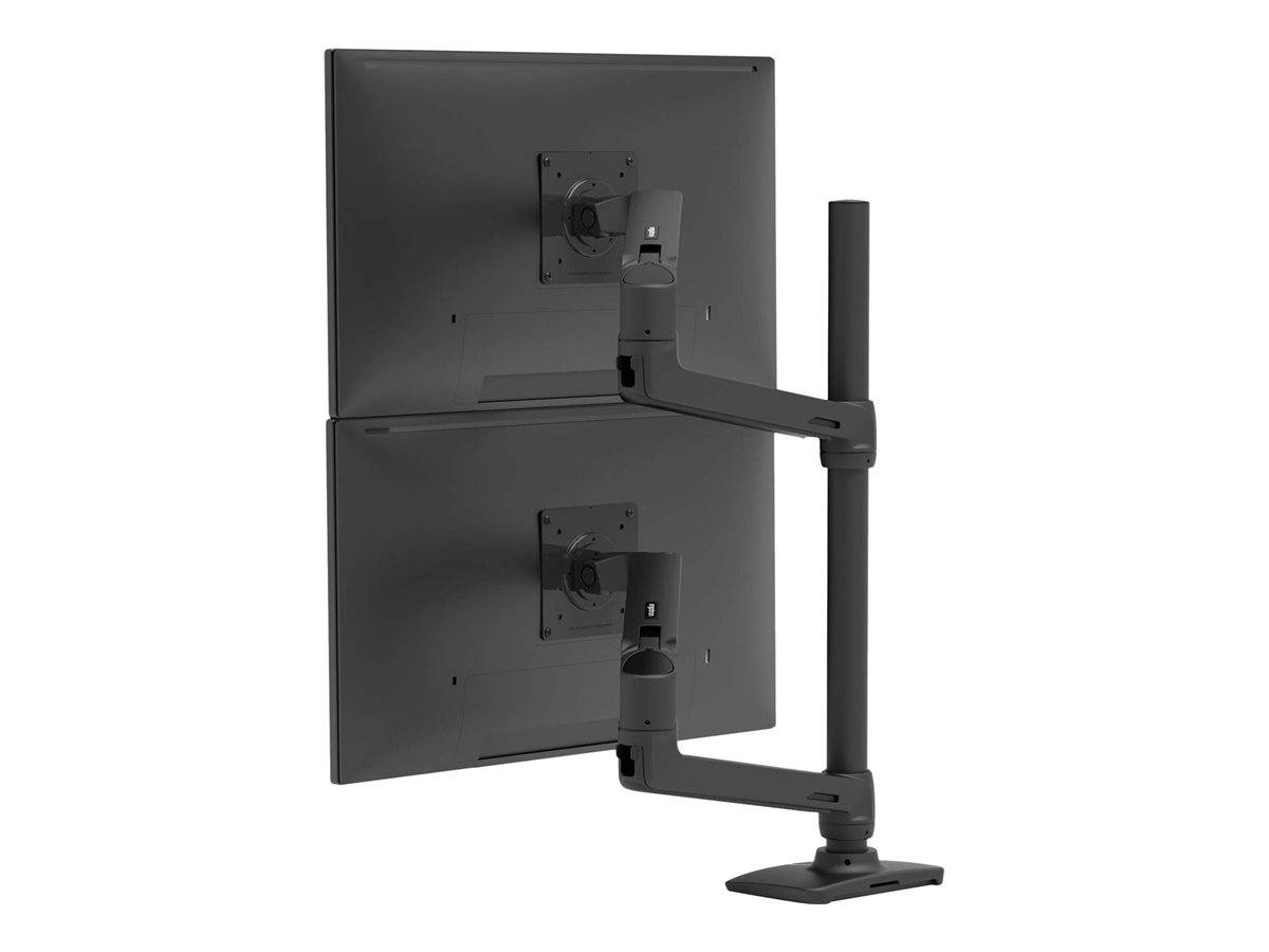 Ergotron LX - Befestigungskit (Doppelarm, hohe Säule) - für 2 LCD-Displays - mattschwarz - Bildschirmgröße: bis zu 101,6
