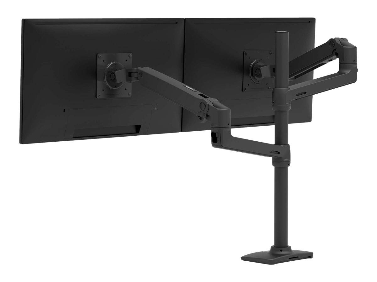 Ergotron LX - Befestigungskit (Doppelarm, hohe Säule) - für 2 LCD-Displays - mattschwarz - Bildschirmgröße: bis zu 101,6