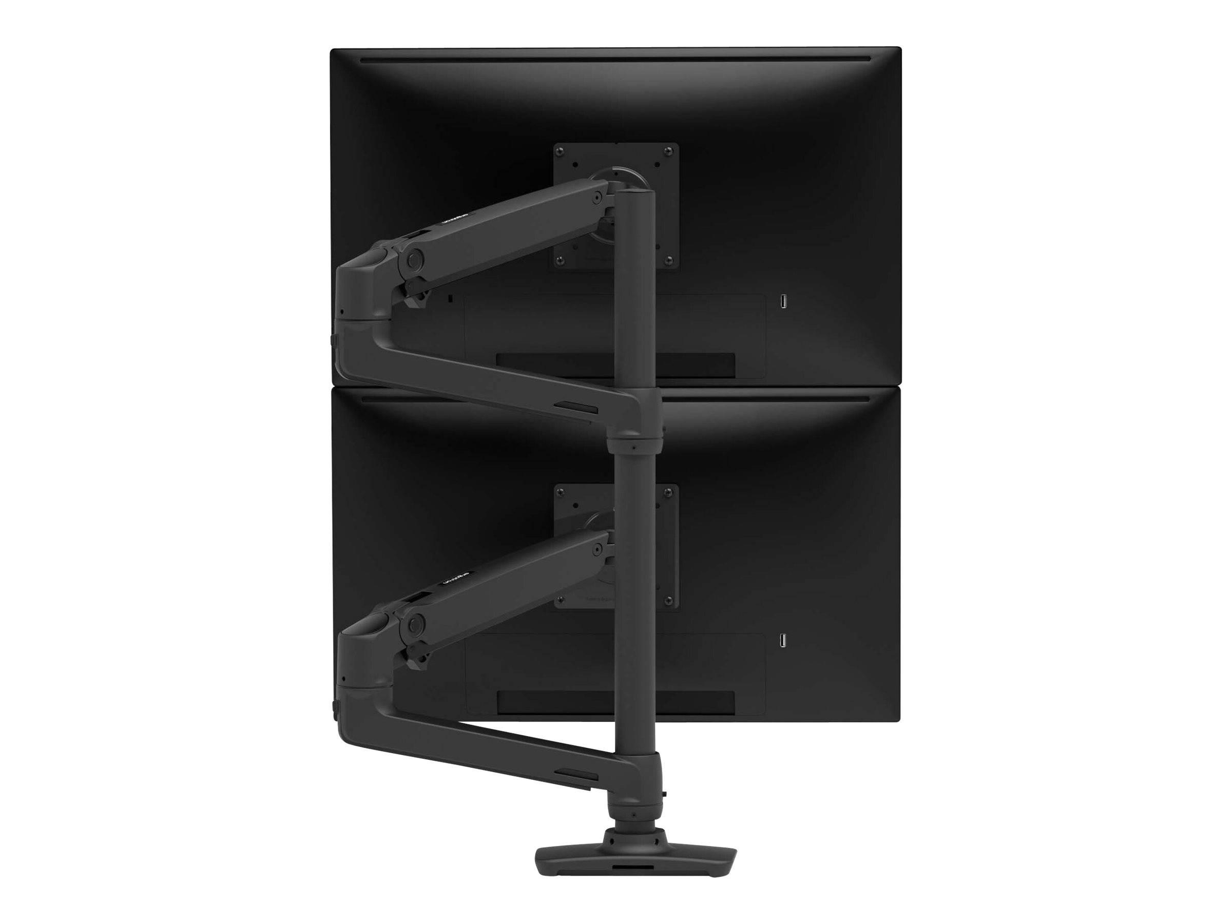 Ergotron LX - Befestigungskit (Doppelarm, hohe Säule) - für 2 LCD-Displays - mattschwarz - Bildschirmgröße: bis zu 101,6