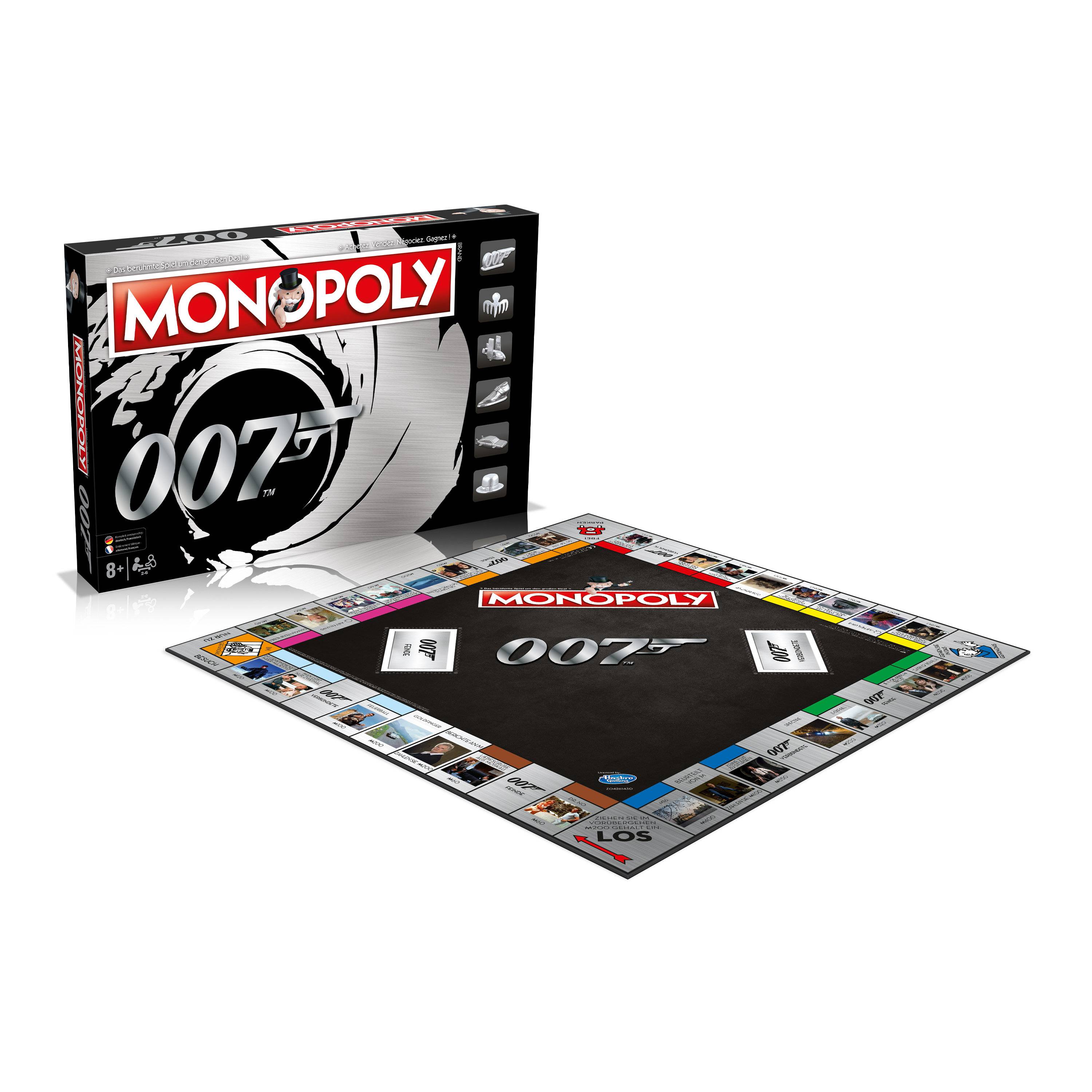 Monopoly - James Bond + 6 EXTRA Gold Spielfiguren Deutsch Französisch Edition Spiel Brettspiel